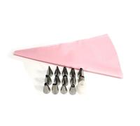 16 Unids/Set De Silicona Hielo Bolsa De Crema Pastelera Y Acero Inoxidable Boquillas Casa Pastel De Hornear Diy Decoración Consejos De Confitería