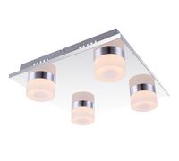 16 watts LED plafonnier éclairage acrylique satiné Globo 42504-4