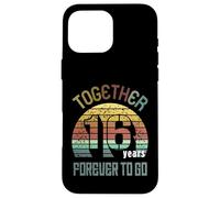 16 Wedding Anniversary for Couple Sixteen Years of Marriage Coque pour iPhone 16 Pro Max