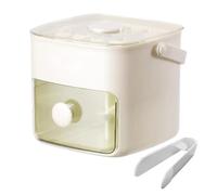 16 x 14,5 x 15 cm Bac à glaçons ABS avec couvercle et récipient Moules à glaçons réutilisables pour machines à glace, préparation de boissons glacées pour cocktails, vin et fruits