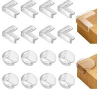 16 X Baby Corner Protectors,Baby Corner Protectors,Transparent Self-Adhesive Furniture Edge Protectors (Transparent-16 Pieces)