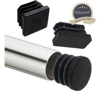 16 X End Caps With Fins/Black/Ø 12-14 Mm/Round/Slider Pad/For Tubular Feet