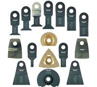 16 x TopsTools WXK16 Mix Blades Compatible avec Worx Sonicrafter, Worx 250W, Erbauer Multitool Multi Tool Accessoires