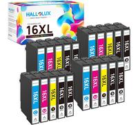 16 XL Compatible Cartouches d'encre Remplacement pour Epson 16XL pour Workforce WF-2010 WF-2510 WF-2520 WF-2530 WF-2540 WF-2630 WF-2650 WF-2660 WF-2750 (Noir Cyan Magenta Jaune,20-Pack)