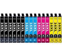 16 Xl Multipack Cartouche D'Encre Pour Epson 16Xl Pour Epson Workforce Wf-2010 Wf-2510 Wf-2520 Wf-2530 Wf-2540 Wf-2630 Wf-2650 Wf-2660 Wf-2750 Wf-2760 Wf-2010W Wf-2510Wf (Paquet De[ENC941993]