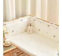 (160×28cm, G02) Ensemble de pare-chocs de lit Airwrap respirant et de protection de lit pour tout-petit, tête de lit rembourrée et
