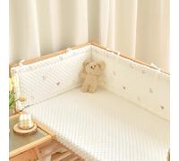 (160×28cm, G04) Ensemble de pare-chocs de lit Airwrap respirant et de protection de lit pour tout-petit, tête de lit rembourrée et