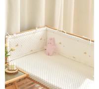 (160×28cm, G07) Ensemble de pare-chocs de lit Airwrap respirant et de protection de lit pour tout-petit, tête de lit rembourrée et