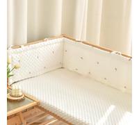 (160×28cm, G11) Ensemble de pare-chocs de lit Airwrap respirant et de protection de lit pour tout-petit, tête de lit rembourrée et