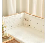 (160×28cm, G12) Ensemble de pare-chocs de lit Airwrap respirant et de protection de lit pour tout-petit, tête de lit rembourrée et