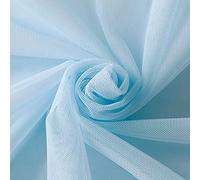 160 cm x 1 m - Ruban en tulle - Tissu décoratif pour mariage, anniversaire, Noël, fête, communion, fête, couture de voiles de mariée, robe de mariée, chemin de table, jupes tutu, nœud, bleu clair