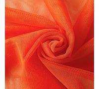 160 cm x 1 m - Tulle - Tissu décoratif pour mariage, anniversaire, Noël, fête, communion, fête, décoration de mariée, chemin de table, tutu, jupe, nœud cadeau, orange