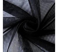 160 cm x 5 m - Ruban en tulle - Pour décoration de mariage, anniversaire, Noël, fête, communion, fête, couture de voiles de mariée, robe de mariée, chemin de table, jupes tutu, nœud, noir