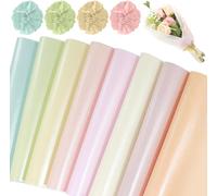 160 Feuilles Papier De Soie,21x30cm Papier D'emballage Cadeau,Papier De Soie Coloré Pour Papier Cadeau Couleur Pour Mariage,Fleurs En Papier,Pompon,Artisanat Bricolage (8 Couleurs)