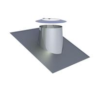 Ø 160 mm Conduit de toit Jeremias DW FU avec collier d'étanchéité 16° - 25° haute brillance