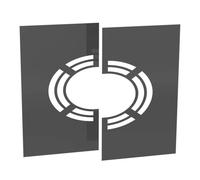 Ø 160 mm Jeremias DW FU Garniture murale et de plafond pour ventilation arrière en deux parties 1° - 65° Couleur RAL