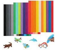 160 Pièces 32 Couleurs Filament compatible avec le stylo 3D 3Doodler Start+ | 3D stylo Recharges uniquement 2.5mm Low Temperature PCL Sûr&Simple Chaque couleur 5 pièces pour 3D Doodler Start+