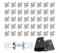 160 Pièces (40 Sets) Bouton Pression Aimanté, 18 mm Fermoir Magnetique, Bouton Aimanté pour Sac, Aimant Couture Sans Couture, Fermoir Sac a Main Diy, Bouton Pression Metal pour Sac à Dos,PorteMonnaie