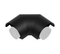 Ø 160 Tuyau de poêle Protection de rayonnement Coude 90 degres gisant Noir