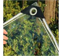 160 x 200 cm bache Transparente avec Oeillets, Epaisse Vinyle bâche Solide Protection Plastique imperméable pour Exterieur Balcon pergola Serre terrasse 500g/m²