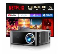 【1600 ANSI/Compatible Netflix】Vidéoprojecteur 4K Dolby 36W, AI Auto Focus/Keystone TOPTRO Projecteur Video WiFi6 Bluetooth FHD 1080P, 2*18W Haut-Parleurs Rétroprojecteur 4K Home Cinéma Extérieur/PS5