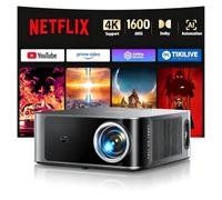 【1600 ANSI/Compatible Netflix】Vidéoprojecteur 4K Dolby 36W, AI Auto Focus/Keystone TOPTRO Projecteur Video WiFi6 Bluetooth FHD 1080P, 2*18W Haut-Parleurs Rétroprojecteur 4K Home Cinéma Extérieur/PS5