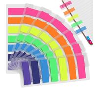 1600 Pièces Marqueur de Page Feuillets, 8 Ensembles 6 Couleurs Postite pour Livre Inscriptibles, Annotation Livre Repositionnables, Marque Page Autocollant pour la Maison, École, Bureau