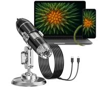 1600 x Microscope Numérique USB Microscope Électronique 3 en 1 Portable Loupe Numérique Compatible avec PC, Android et Tablette Idéal pour Observation Biologique, Inspection