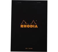 160009c-Bloc-Notes Agrafé N°16 Black-A5 14,8 X 21 Cm-Uni-80 Feuillets Détachables-Papier Blanc 80 G/M²-Couverture En Carte Enduite Souple,Résistante Et Imperméable