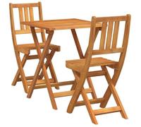 [1603752]Ensemble bistrot 3 pcs - 2 personnes + 2 chaises avec table pour salle à manger,, Marron Bois d'acacia massif,Poids:15 Kg