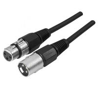 Câble XLR 3P Male / Femelle noir 1m