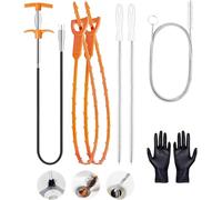 160cm furet deboucheur canalisation, Furet Deboucheur Evier Professionnel,Kit Debouchage Cheveux Douche Pince à Griffes Flexible pour Travailler Dans les Espaces Étroits Lot de 6