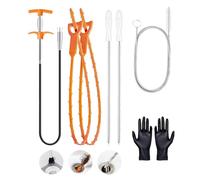 160cm furet deboucheur canalisation, Furet Deboucheur Evier Professionnel,Kit Debouchage Cheveux Douche Pince à Griffes Flexible pour Travailler Dans les Espaces Étroits Lot de 6
