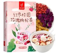 160g De Tisane Parfumée Aux Dattes Rouges Longanes Rose Et Baies De Goji Infusion Florale Réconfortante Pour Femme Mélange De Plantes Rose Crown Petit Sachet Végan Sans Gluten (160g)
