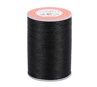 160m 0.45mm Fil Polyester Fil Cuir Couture Rond Fil Ciré Cordon Cire Fil Bricolage Artisanat Art Artisanat(Noir)