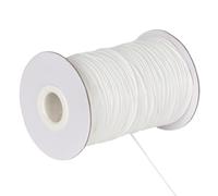 160m Fils Elastique pour Bracelet 1mm, Corde de Cire Cordon Elastique Cordon d'Artisanat pour Fabrication Bracelet Perles Bijoux Collier (Blanc)