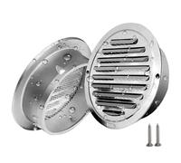Ø160mm/110mm/70mm Grille Aération Mur Grille de Ventilation Plafond Rond en Acier Inoxydable, Grilles D'évacuation D'air avec Lamelles, pour Conduits D'Échappement(130mm(5.1inch))
