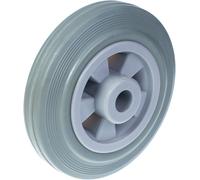 160mm 6" wheel grey rubber tyre with plastic centre 540kg capacity, set of 4