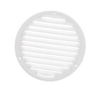 Ø 160mm Grille de Ventilation avec Moustiquaire - Grilles d'aération en Métal - Acier, Blanc