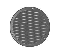 Ø 160mm Grille de Ventilation avec Moustiquaire - Grilles d'aération en Métal - Acier, Gris