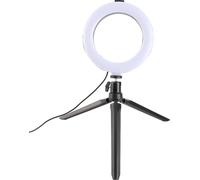 160MM LED Ring Light Fill Light Photographie LED Selfie Light Dimmable Camera Phone Lamp with Table Tripods USB Powered for Live Stream/Makeup