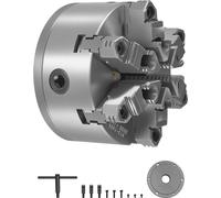 φ160mm Mandrin de tour à 6 mors avec plaque de support D1-4 Cam Lock - Mandrin haute performance pour travaux de précision