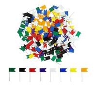 160pcs Epingles Drapeaux, 35mm Punaises Multicolore pour Tableau Liège, Carte du Monde (8 Couleurs)