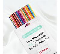 160pcs Recharges de stylo 3D Compatible avec stylo 3Doodler Start 3D PCL Filament - 32 couleurs - 15cm