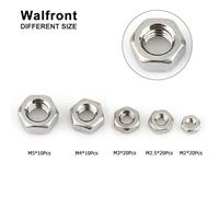 160pcs SS304 vis à tête cylindrique à écrou kit d'assortiment M2 M2.5 M3 M4 M5 en acier inoxydable -XIU