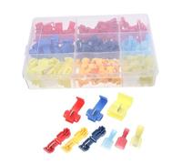 160pcs Tap Self-Stripping Electrical Wire Connector Kit Insulated Male Quick Disconnects for Automotive and Home Wiring User-Friendly Construction .D119