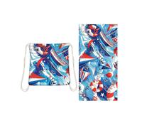 (160x80cm)2-in-1 Beach Towel & Foldable Backpack Ultra-Soft Microfiber Print Bath Towel, Compact & Travel-Ready _i