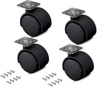1614X1-Set of 4 40mm Twin Wheels with Turntable