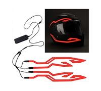 (1615)Baguette lumineuse rouge pour casque de moto, étanche, éclairage nocturne LED.