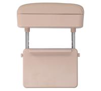 1616210055512Accoudoir réglable de la console centrale Support de coude Boîte de rangement Chargeur de téléphone sans fil avec câble de données UniverselBeige